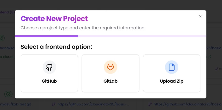 Choose Git Provider